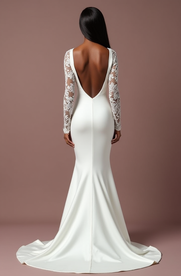 Stunning A-Line White Wedding Dress with a Lace-up Back for a Custom Fit