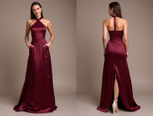 Timeless Red Evening Dress & Prom Dress with a Vintage Lace Design