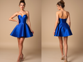 Royal Blue Strapless Mini Evening Dress