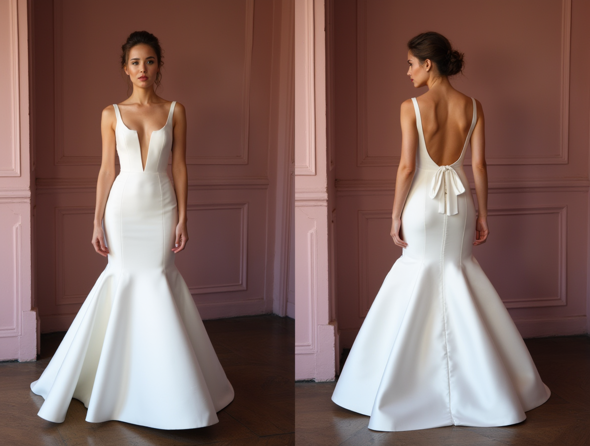 Mermaid Wedding Dress with a Long Train for a Grand and Regal Entrance