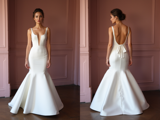 Mermaid Wedding Dress with a Long Train for a Grand and Regal Entrance