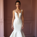Mermaid Wedding Dress with a Long Train for a Grand and Regal Entrance