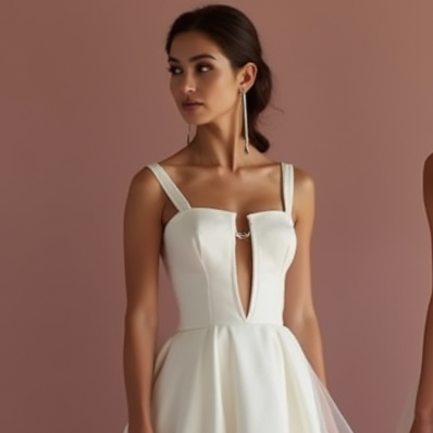 Modern White Princess Wedding Dress for a Fashion-Forward Bride