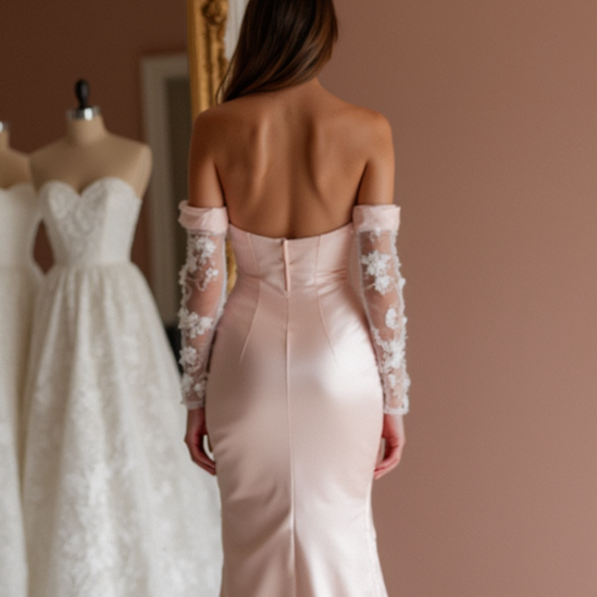 Glamorous Pink Evening Dress & Prom Dress with Sculpted Fit and Flowing Skirt