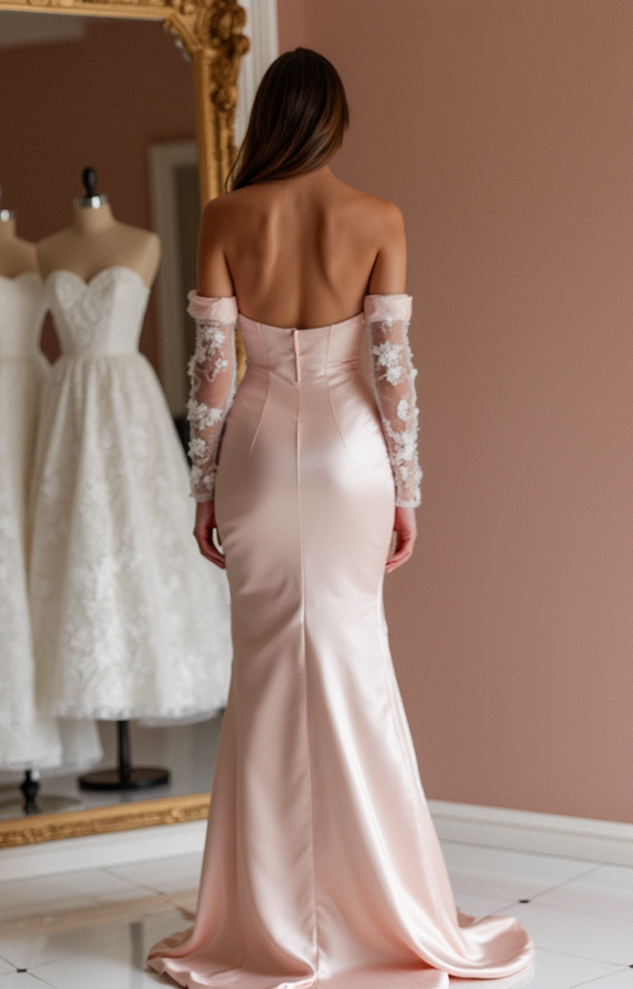 Glamorous Pink Evening Dress & Prom Dress with Sculpted Fit and Flowing Skirt