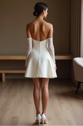 Classic Ball Gown Wedding Dress – Strapless Sweetheart & Satin Skirt