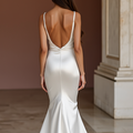 Mermaid White Wedding Dress with a Bold Strapless Design for a Modern Touch