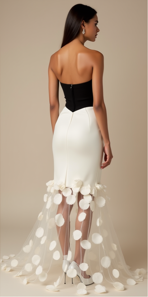 Elegant Mermaid Wedding Dress with Peplum Detail and Sweetheart Neckline
