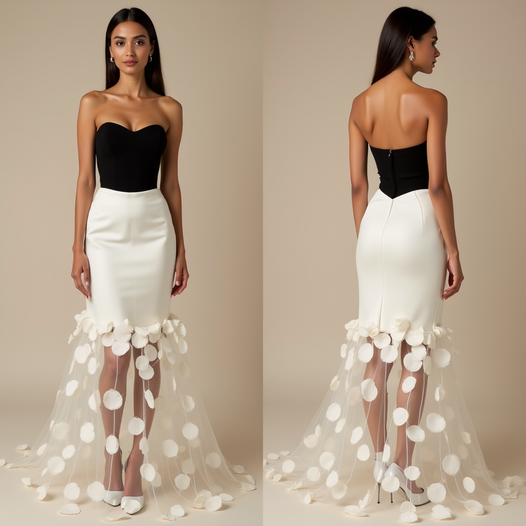 Elegant Mermaid Wedding Dress with Peplum Detail and Sweetheart Neckline

