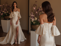 Short White Ruffle Sleeve Dress – Off Shoulder Sweetheart Fit and Flare