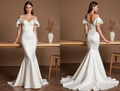 Romantic A-Line Wedding Dress – Illusion Sleeves & Deep Plunge Neckline