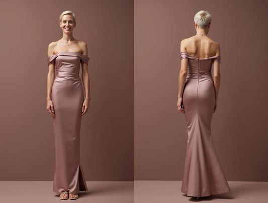 Modern Pink Evening Dress & Prom Gown with Sheer Bodice and Mermaid Fit