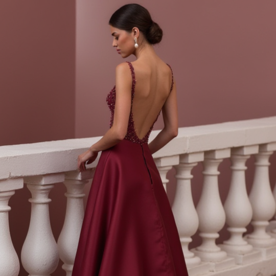 Timeless Evening Gown and Prom Dress with a Floor-Length Skirt for a Dramatic Look