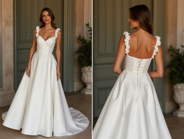 A-Line Wedding Dress with a Simple and Elegant Silhouette