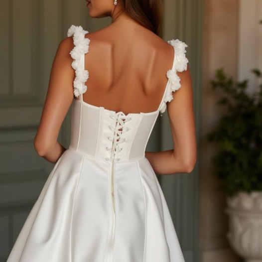 A-Line Wedding Dress with a Simple and Elegant Silhouette