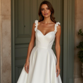A-Line Wedding Dress with a Simple and Elegant Silhouette