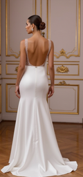 Modern A-Line Wedding Dress for Brides Who Love a Simple Style