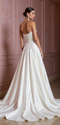 A-Line Wedding Gown with a Flowing Skirt for a Graceful Look