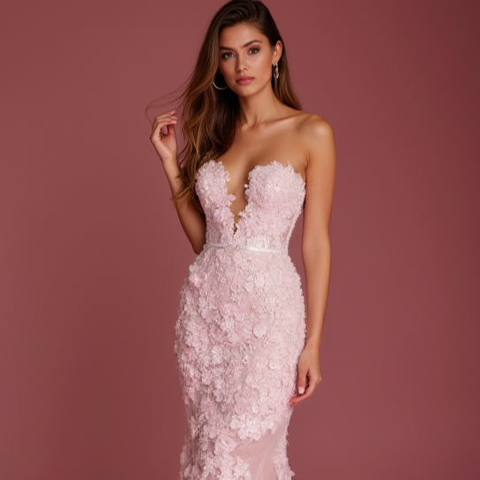 Glamorous Fishtail Wedding Dress for a Red-Carpet-Inspired Bridal Look