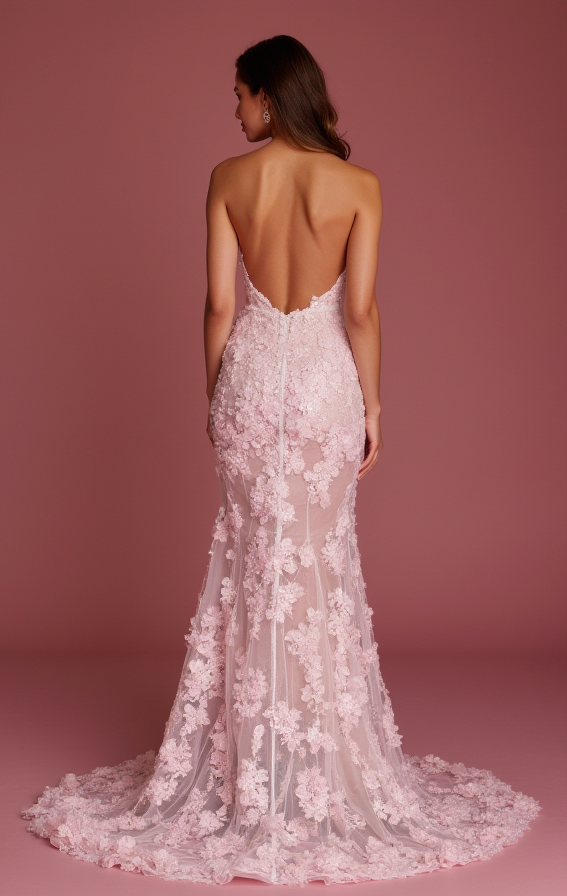 Glamorous Fishtail Wedding Dress for a Red-Carpet-Inspired Bridal Look