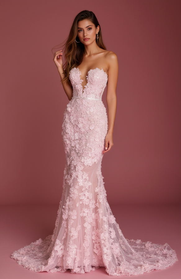 Glamorous Fishtail Wedding Dress for a Red-Carpet-Inspired Bridal Look