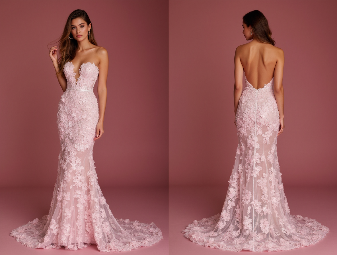 Glamorous Fishtail Wedding Dress for a Red-Carpet-Inspired Bridal Look