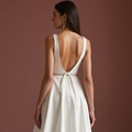 Flattering White A-Line Bridal Gown with a Natural Waistline for a Slim Fit
