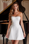 Modern Short Wedding Dress and Mini Dress with a Sweetheart Neckline