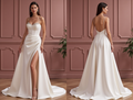 A-Line Wedding Dress with a Pleated Skirt for a Graceful Look