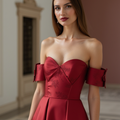 Trendy Red Evening Dress & Prom Dress with Tiered Ruffles and Sparkle Details