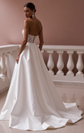 A-Line Wedding Dress with Soft Tulle Layers for a Dreamy Effect
