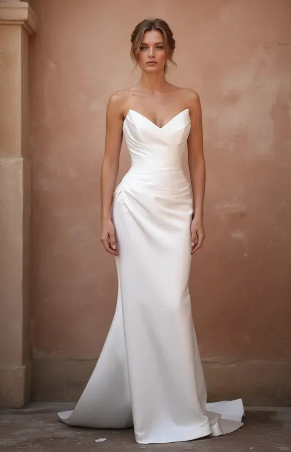 Mermaid Trumpet Wedding Dress with a Dramatic Flair for Brides