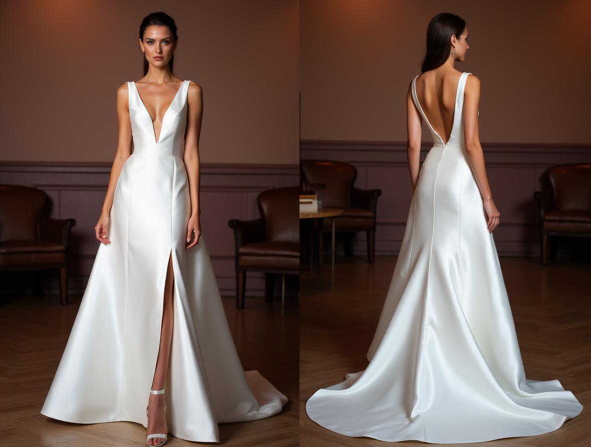 A-Line Wedding Dress with an Empire Waist for a Slimming Effect