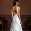 A-Line Wedding Dress with an Empire Waist for a Slimming Effect