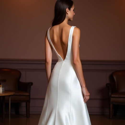 A-Line Wedding Dress with an Empire Waist for a Slimming Effect