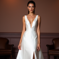 A-Line Wedding Dress with an Empire Waist for a Slimming Effect