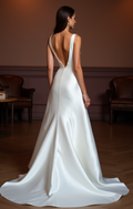 A-Line Wedding Dress with an Empire Waist for a Slimming Effect