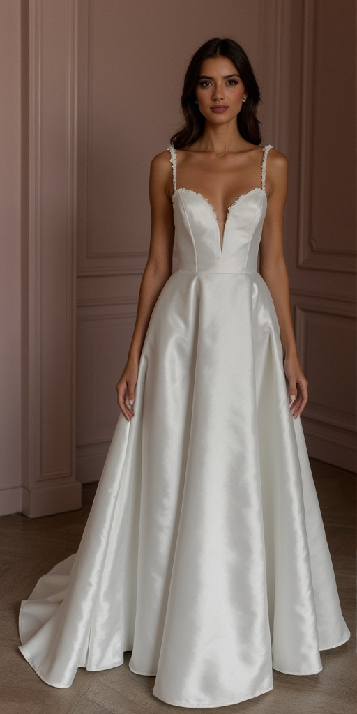 A-Line Wedding Dress with Beaded Bodice for a Glamorous Look
