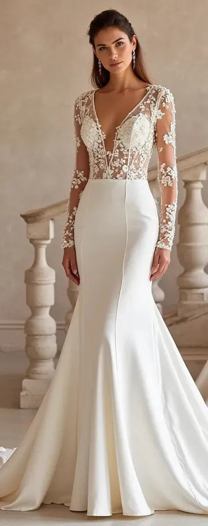 Fitted Mermaid Wedding Dress for Brides Who Want a Sexy Silhouette