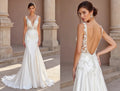 Mermaid Wedding Gown with a Deep V-Neckline for a Bold Bridal Look