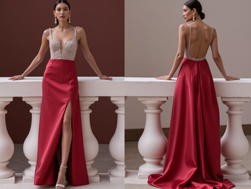 Glamorous Prom Dress and Evening Gown with a Beaded Waistline for Extra Elegance