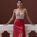 Glamorous Prom Dress and Evening Gown with a Beaded Waistline for Extra Elegance
