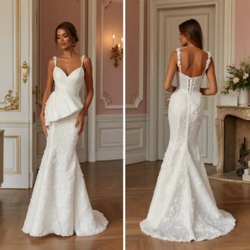 Mermaid Wedding Gown with a Luxurious Long Train for a Grand Entrance