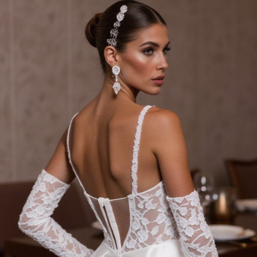 A-Line Wedding Dress with a Halter Neck for a Sophisticated Bridal Look
