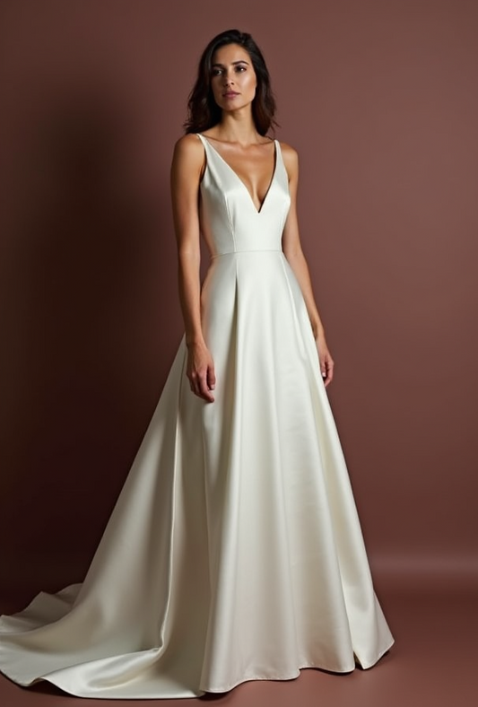 A-Line Wedding Dress with Layers of Organza for a Luxurious Feel