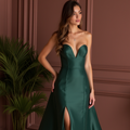Glamorous Evening Dress and Prom Gown with Lace Appliqué for a Romantic Feel