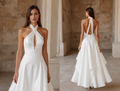 Halter Neck A-Line Wedding Dress with Keyhole Detail